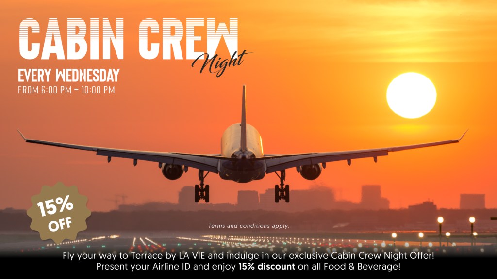 CABIN CREW NIGHT OFFER AT TERRACE BY LAVIE